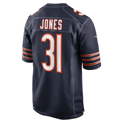 C.Bears #31 Jaylon Jones Navy Game Player Jersey Stitched American Football Jerseys - Main View