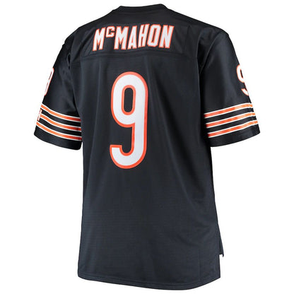 C.Bears #9 Jim McMahon Mitchell & Ness Navy Big & Tall 1985 Retired Player Replica Jersey Stitched American Football Jerseys - Main View