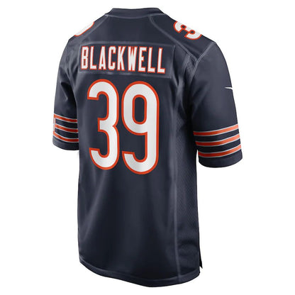 C.Bears #39 Josh Blackwell Navy Game Player Jersey Stitched American Football Jerseys - Main View