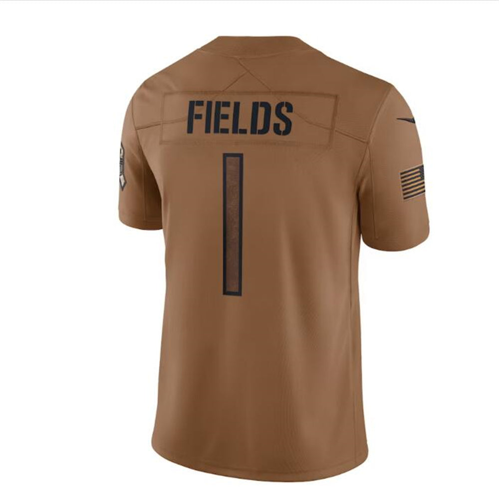 C. Bears #1 Darnell Wright Brown 2023 Salute To Service Limited Jersey Stitched American Football Jerseys - Main View