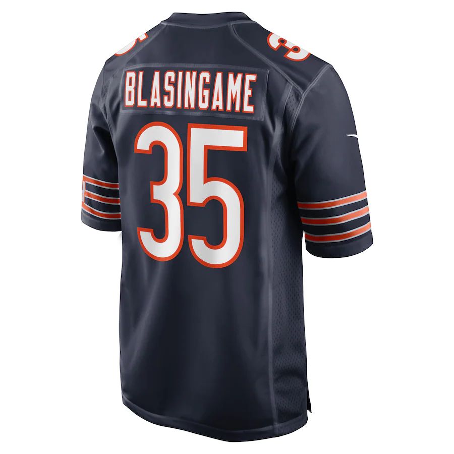 C.Bears #35 Khari Blasingame Navy Game Player Jersey Stitched American Football Jerseys - Main View