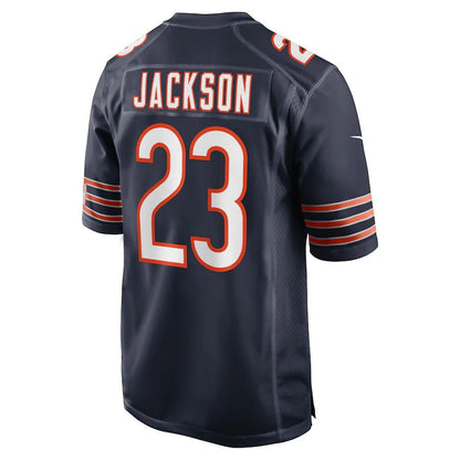 C.Bears #23 Lamar Jackson Navy Game Player Jersey Stitched American Football Jerseys - Main View