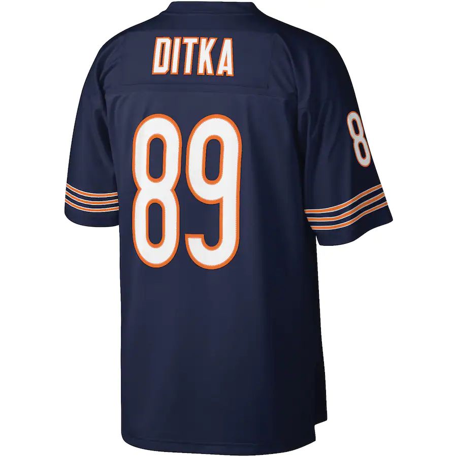 C.Bears #89 Mike Ditka Mitchell & Ness Navy Legacy Replica Jersey Stitched American Football Jerseys - Main View