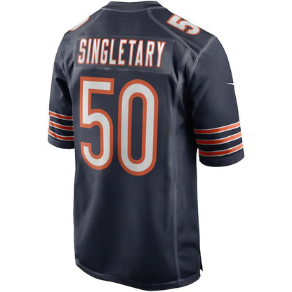 C.Bears #50 Mike Singletary Navy Game Retired Player Jersey Stitched American Football Jerseys - Main View