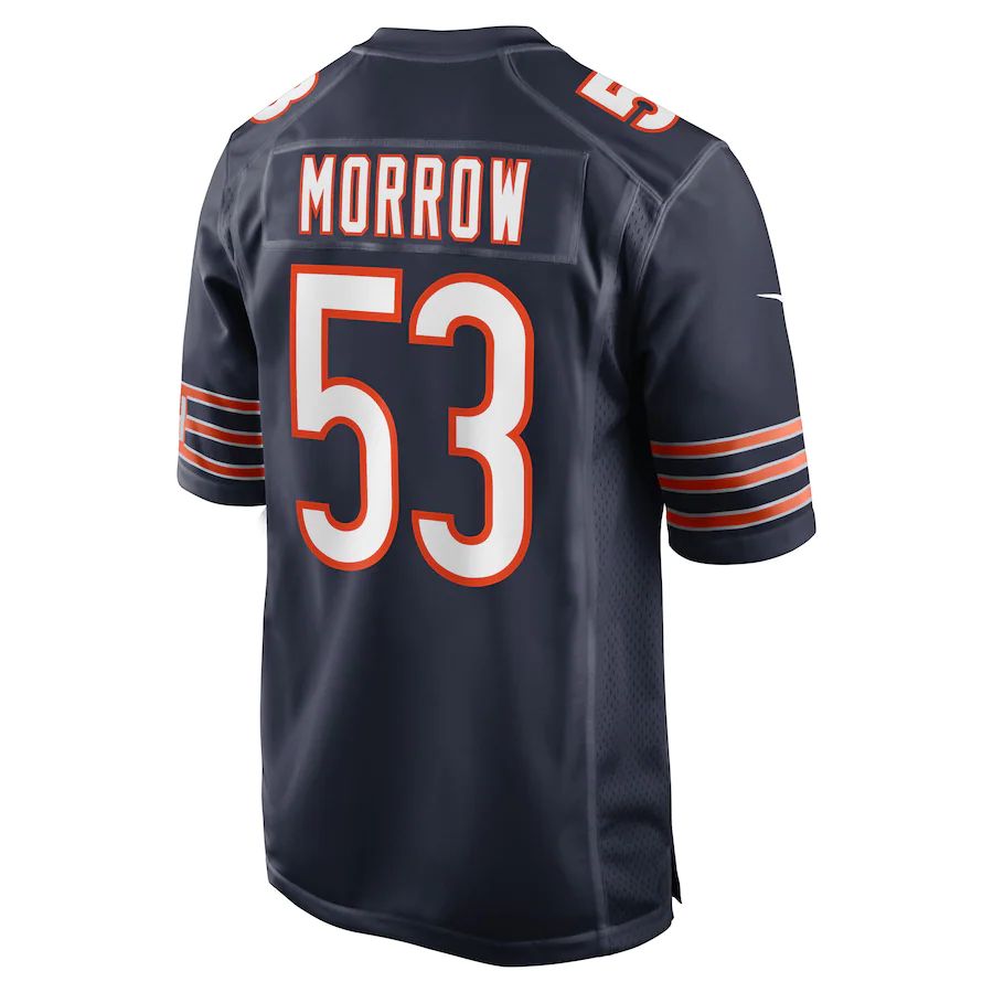 C.Bears #53 Nicholas Morrow Navy Game Player Jersey Stitched American Football Jerseys - Main View