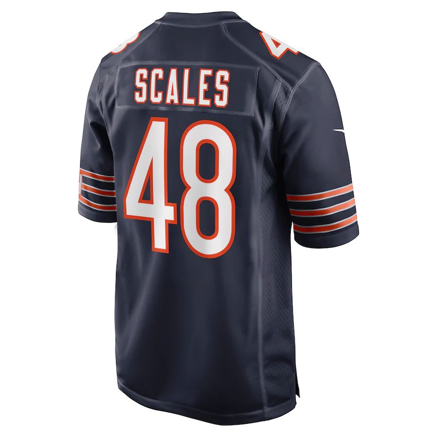 C.Bears #48 Patrick Scales Navy Game Jersey Stitched American Football Jerseys - Main View