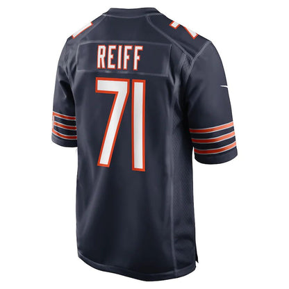 C.Bears #71 Riley Reiff Navy Game Player Jersey Stitched American Football Jerseys - Main View