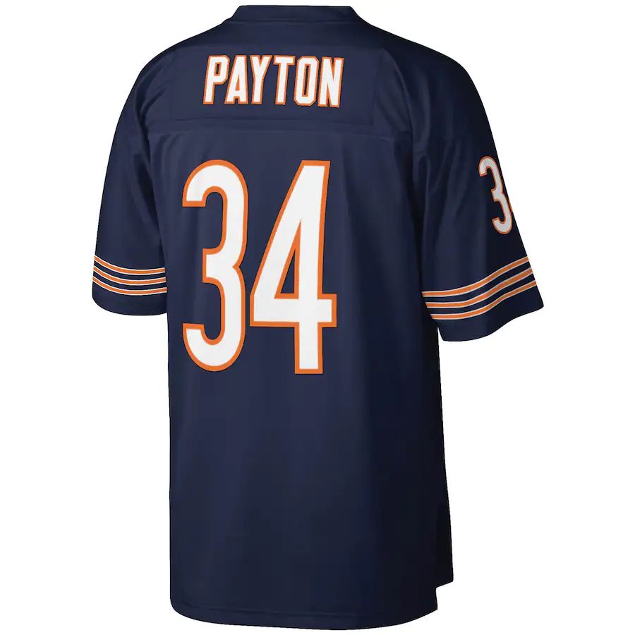 C.Bears #34 Walter Payton Mitchell & Ness Navy Legacy Replica Jersey Stitched American Football Jerseys - Main View