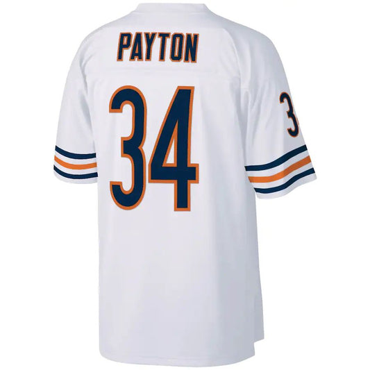 C.Bears #34 Walter Payton Mitchell & Ness White Legacy Replica Jersey Stitched American Football Jerseys - Main View