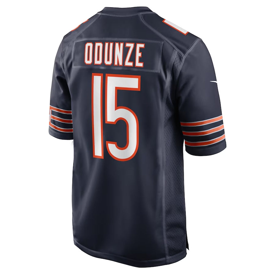 C.Bears #15 Rome Odunze 2024 Draft First Round Pick Player Game Jersey - Navy American Football Jerseys - Main View