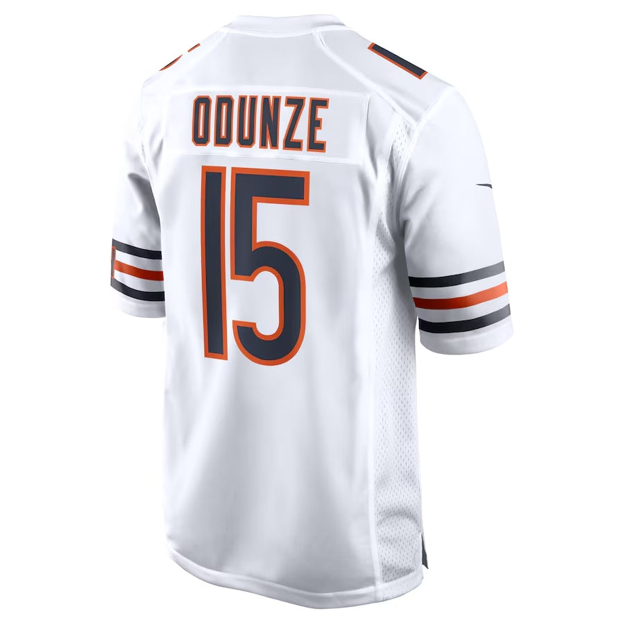 C.Bears #15 Rome Odunze Game Jersey - White American Football Jersey - Main View