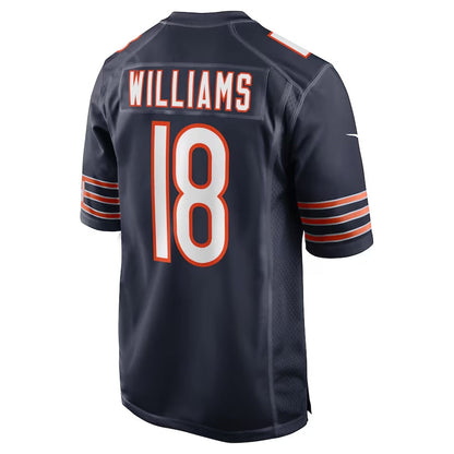 C.Bears #18 Caleb Williams 2024 Draft First Round Pick Player Game Jersey - Navy American Football Jerseys - Main View