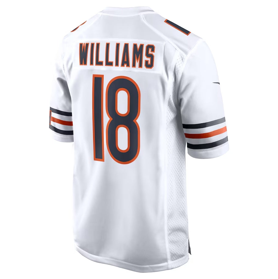 C.Bears #18 Caleb Williams 2024 Draft First Round Pick Player Game Jersey - White American Football Jerseys - Main View