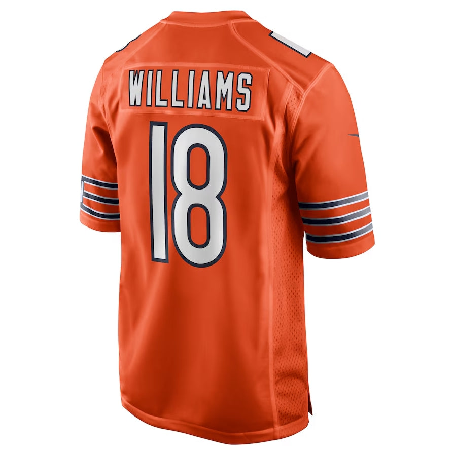 C.Bears #18 Caleb Williams Alternate 2024 Draft First Round Pick Player Game Jersey - Orange American Football Jerseys - Main View