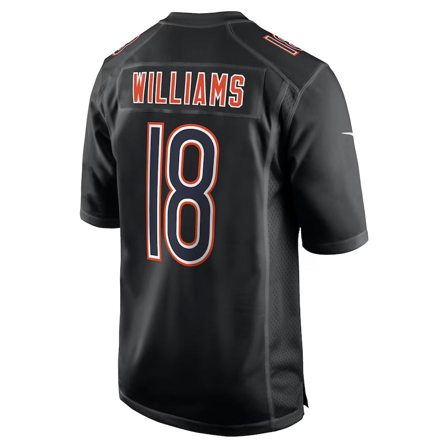 C.Bears #18 Caleb Williams Carbon Black Fashion American Football Jerseys - Main View