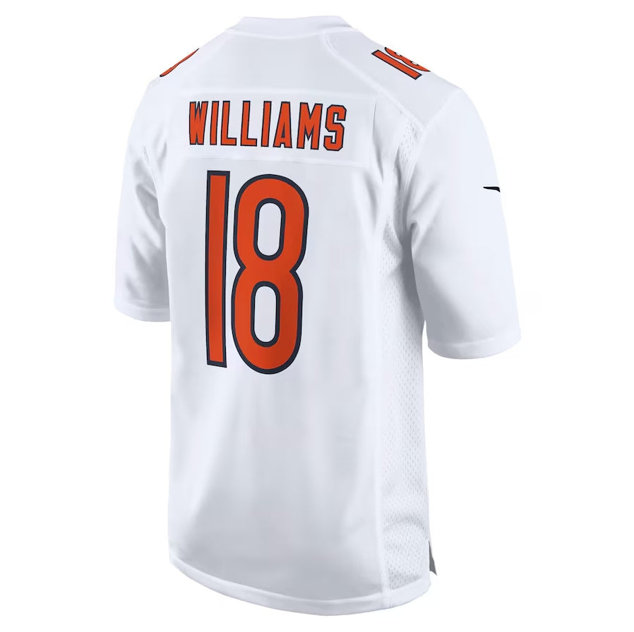 C.Bears #18 Caleb Williams Tundra White Fashion American Football Jerseys - Main View