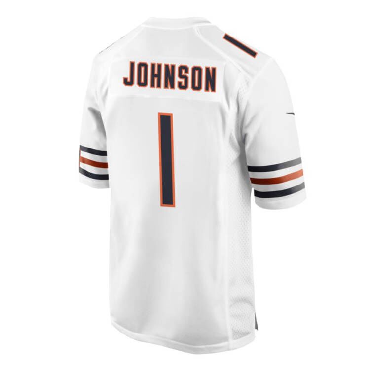 C. Bears #1 Jaylon Johnson White Player Game Jersey Stitched American Football Jerseys - Main View