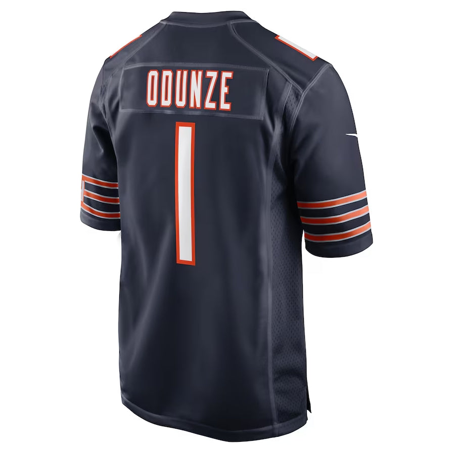 C.Bears #1 Rome Odunze 2024 Draft First Round Pick Player Game Jersey - Navy American Football Jerseys - Main View