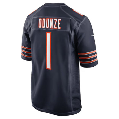 C.Bears #1 Rome Odunze 2024 Draft First Round Pick Player Game Jersey - Navy American Football Jerseys - Main View