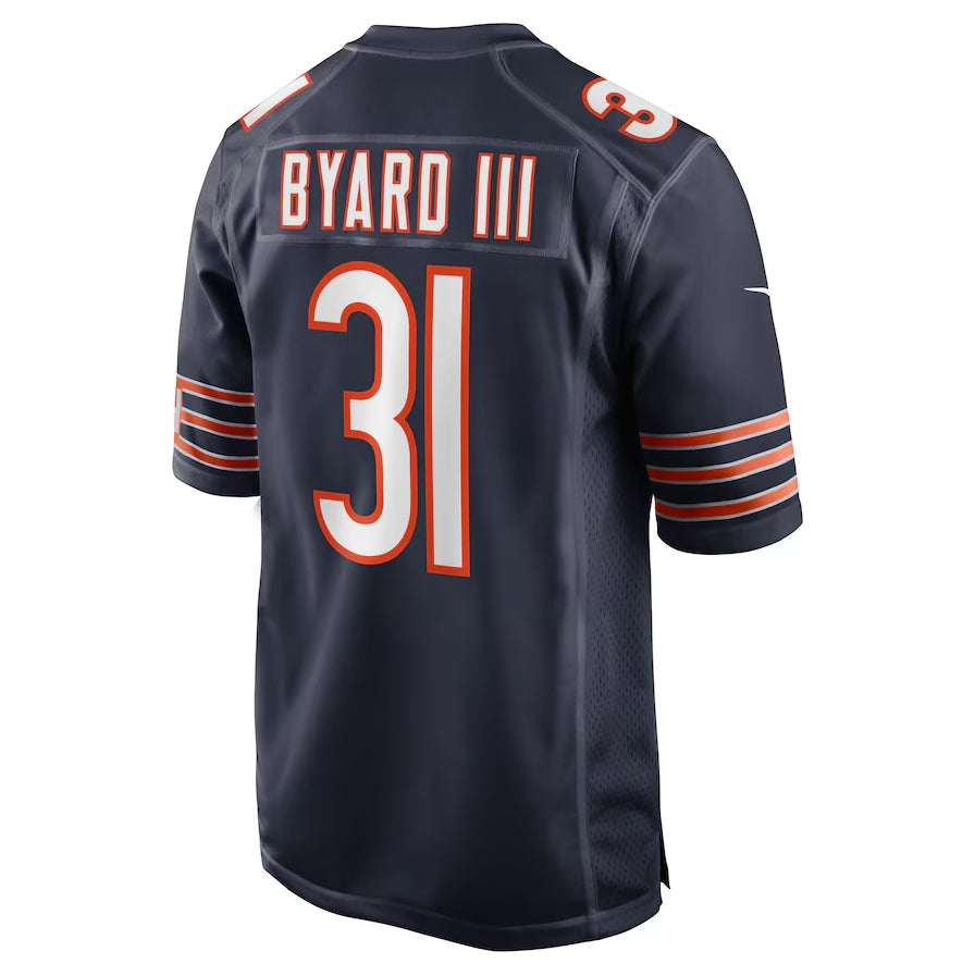 C.Bears #31 Kevin Byard III Game Jersey - Navy American Football Jerseys - Main View