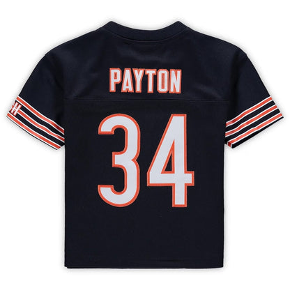 C.Bears #34 Walter Payton Mitchell & Ness Toddler 1985 Retired Legacy Jersey - Navy American Football Jerseys - Main View