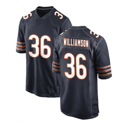 C. Bears #36 Kendall Williamson Game Jersey - Navy Stitched American Football Jerseys - Main View
