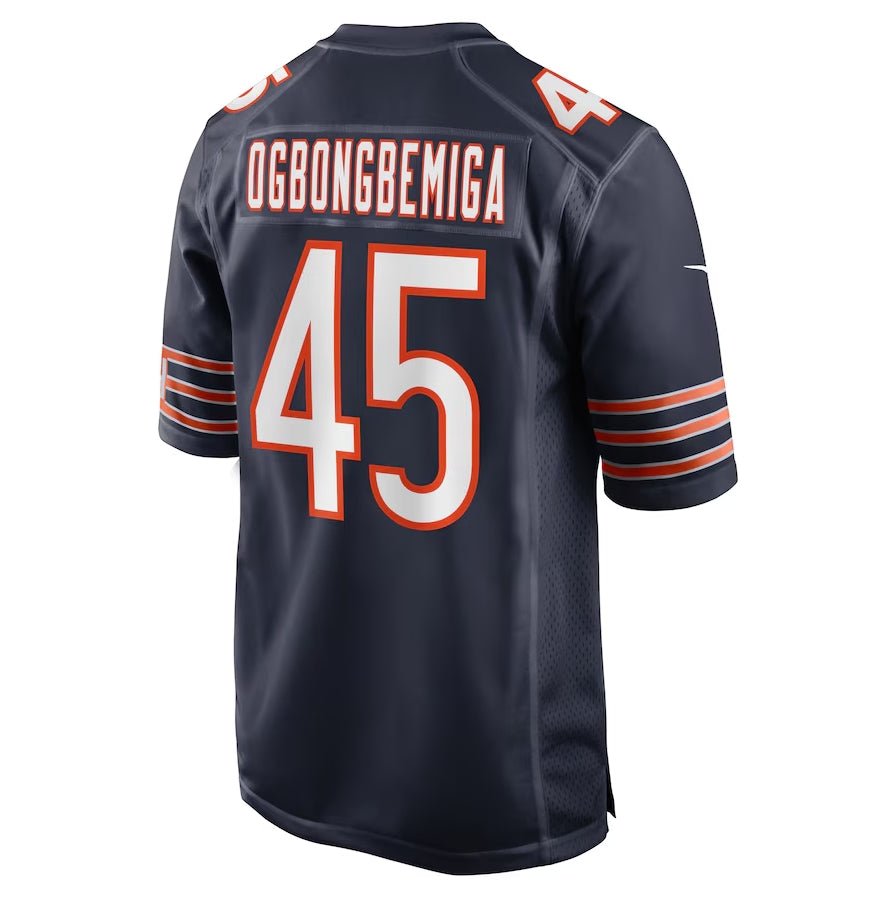 C.Bears #45 Amen Ogbongbemiga Game Jersey - Navy American Football Jerseys - Main View
