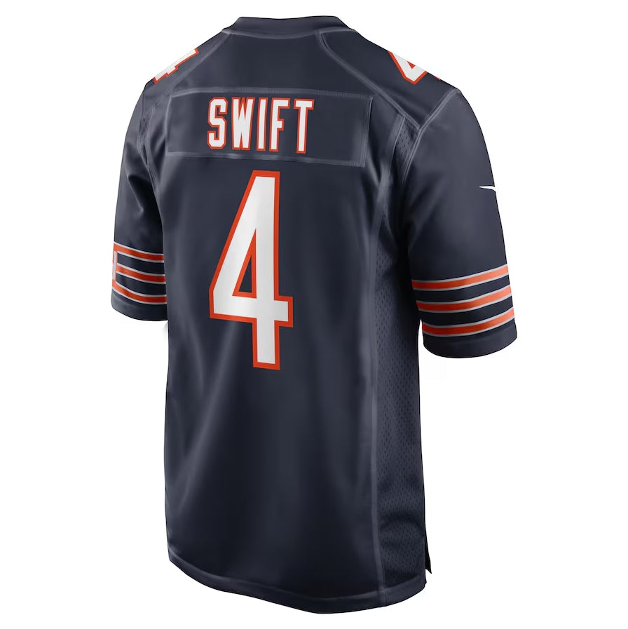 C.Bears #4 D'Andre Swift Game Jersey - Navy American Football Jerseys - Main View