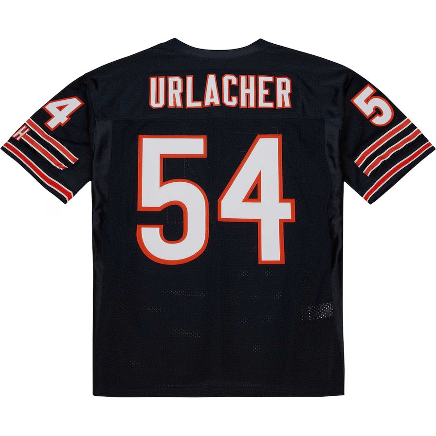 C.Bears #54 Brian Urlacher 2003 Mitchell & Ness Authentic Throwback Retired Player Jersey - Navy American Football Jerseys - Main View
