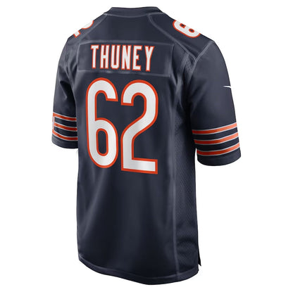 C.Bears #62 Joe Thuney Navy Team Game American Football Jerseys - Main View