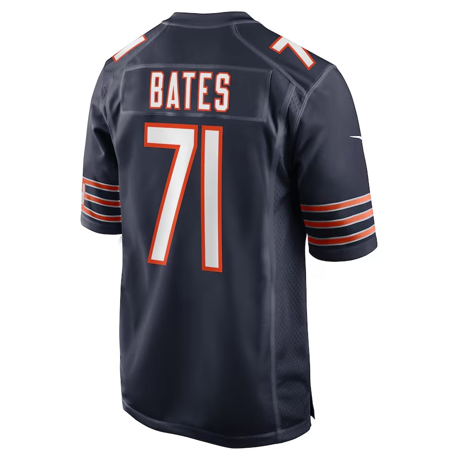 C.Bears #71 Ryan Bates Game Jersey - Navy Football Jerseys - Main View