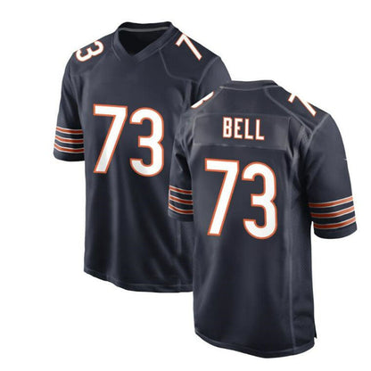 C. Bears #73 Travis Bell Game Jersey - Navy Stitched American Football Jerseys - Main View