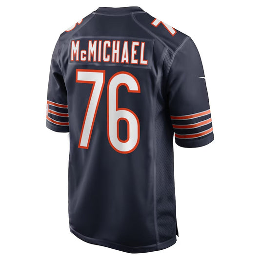 C.Bears #76 Steve McMichael Retired Player Game Jersey - Navy Football Jerseys - Main View