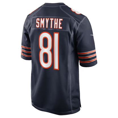 C.Bears #81 Durham Smythe Navy Team Game American Football Jerseys - Main View