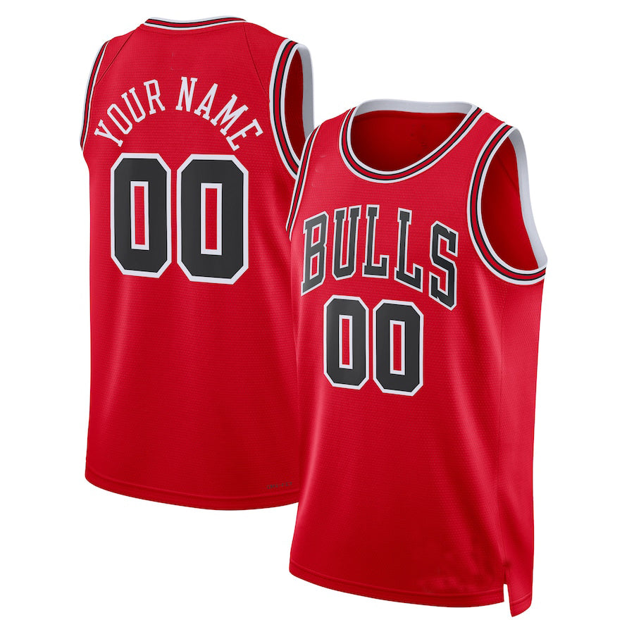 Custom C.Bulls  Unisex 2022-23 Swingman Jersey  Red Icon Edition Statement Edition American Stitched Basketball Jersey - Main View