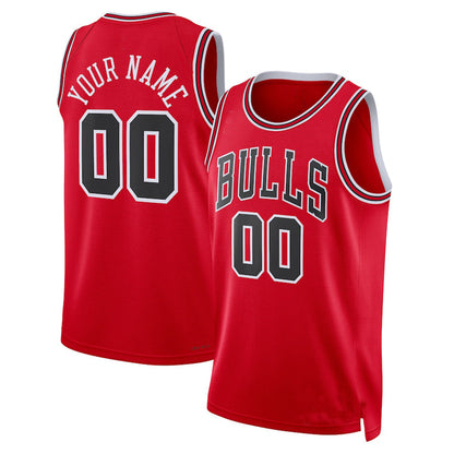 Custom C.Bulls  Unisex 2022-23 Swingman Jersey  Red Icon Edition Statement Edition American Stitched Basketball Jersey - Main View