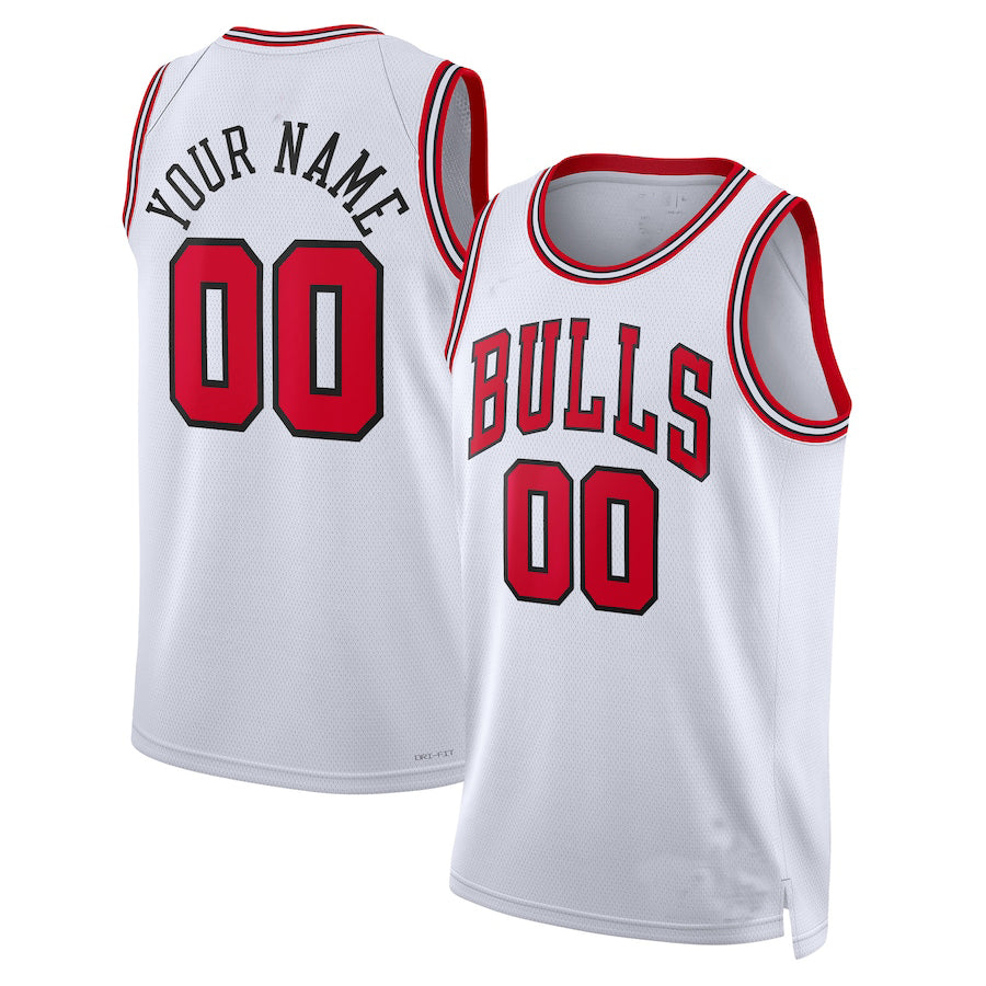 Custom C.Bulls Unisex 2022-23 Swingman Jersey White Association Edition Statement Edition American Stitched Basketball Jersey - Main View