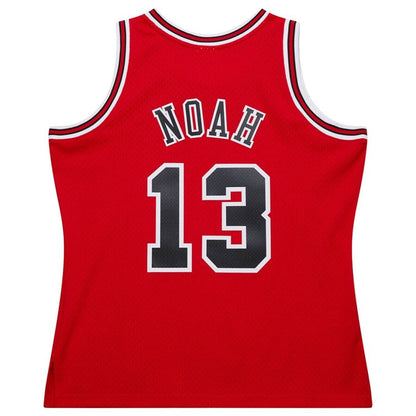 C.Bulls #13 Joakim Noah Mitchell & Ness 2013-14 Hardwood Classics Swingman Jersey - Red American Basketball Jersey - Main View