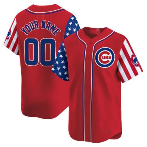 Custom Chicago Cubs 2024 Independence Day Vapor Premier Limited– All Stitched Baseball Jersey view 2