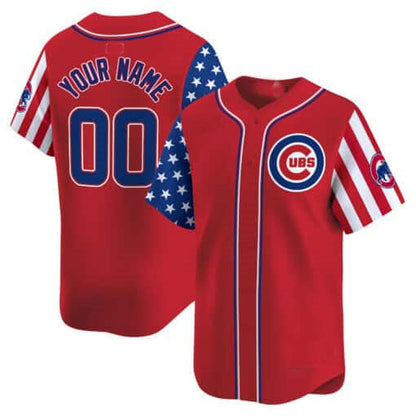 Custom Chicago Cubs 2024 Independence Day Vapor Premier Limited– All Stitched Baseball Jersey view 2