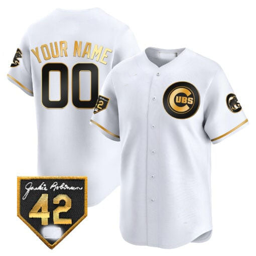 Custom Chicago Cubs 2024 Jackie Robinson Patch Vapor Premier Limited V2– All Stitched Baseball Jersey - Main View