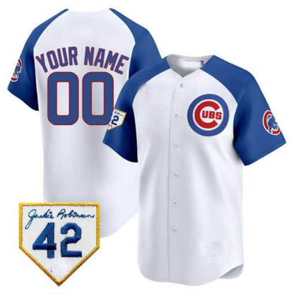 Custom Chicago Cubs 2024 Jackie Robinson Patch Vapor Premier Limited  V2– All Stitched Baseball Jersey view 5
