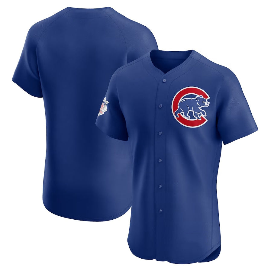 Chicago Cubs Alternate Vapor Premier Elite Patch Jersey - Royal Stitched Baseball Jersey - Main View