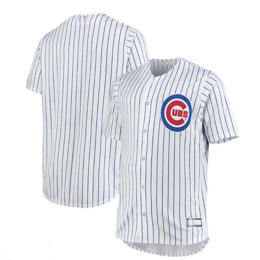 Chicago Cubs Big & Tall Home Replica Team Jersey - White Royal Baseball Jerseys - Main View