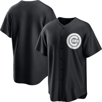 Chicago Cubs Blank Black Lights Out Limited Stitched Baseball Jersey - Main View