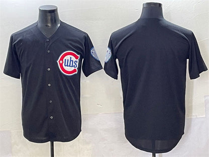 Chicago Cubs Blank Black Limited Stitched Baseball Jersey - Main View