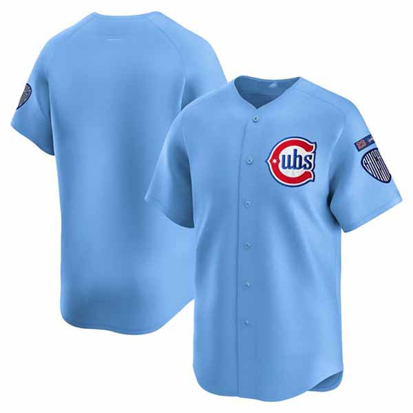Chicago Cubs Blank Blue 'Ryne Sandberg Tribute' Vapor Limited V3 Stitched Baseball Jersey - Main View
