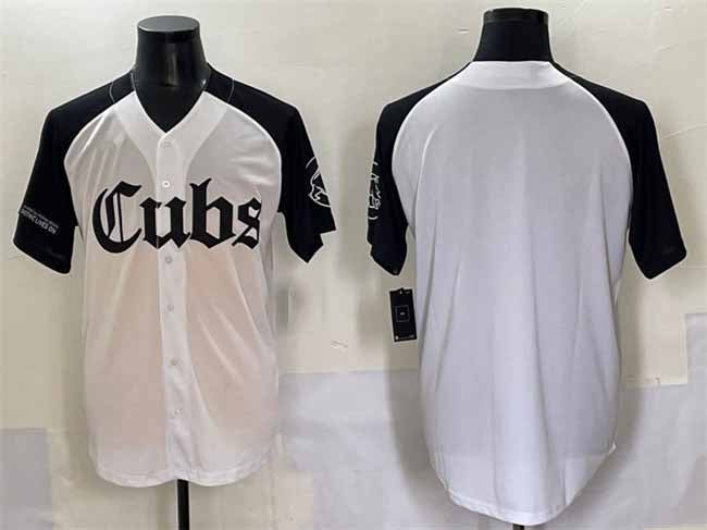 Chicago Cubs Blank White Black 'Gothic North Side Edition' Vapor Premier Limited Stitched Baseball Jersey - Main View