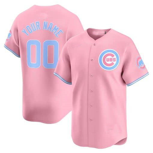 Custom Chicago Cubs Bubblegum Pink Vapor Premier Limited– All Stitched Baseball Jersey - Main View