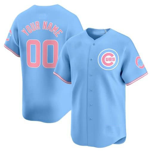 Custom Chicago Cubs Bubblegum Pink Vapor Premier Limited– All Stitched Baseball Jersey view 2